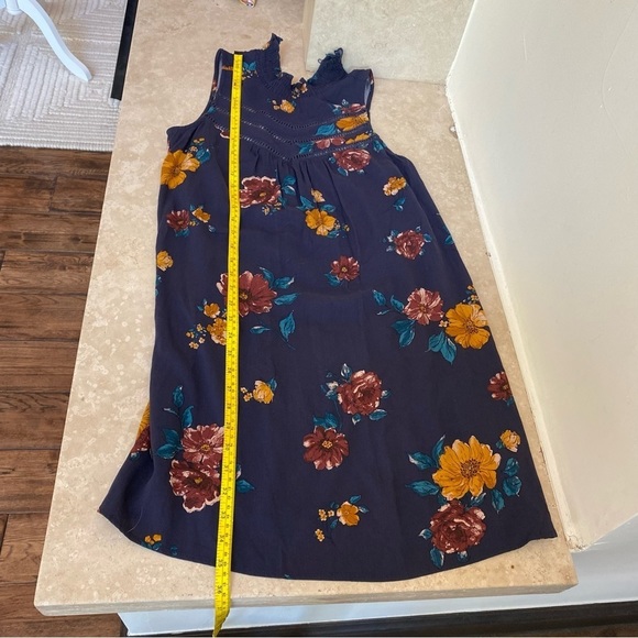 Xhilaration Purple Floral Women S Mock Neck Sleeveless Mini Shift Dress Bohemian - Picture 12 of 15